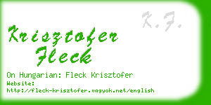 krisztofer fleck business card